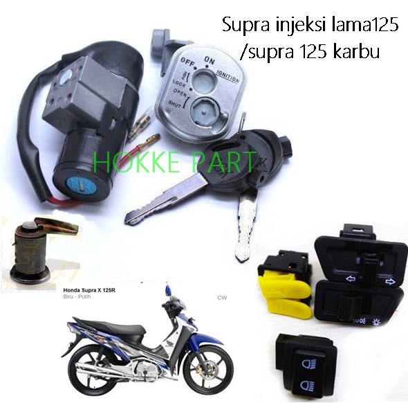 Paket Set Kunci Kontak Supra X 125 Supra X R125 Plus Saklar Set