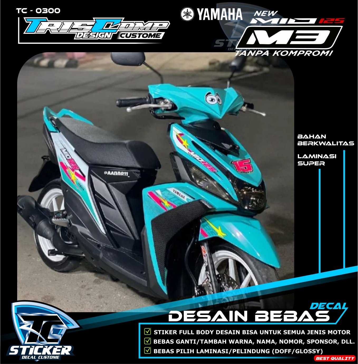 Sticker Decal Mio 125 Mio M3 Mio Z Mio SOUL Stiker Striping