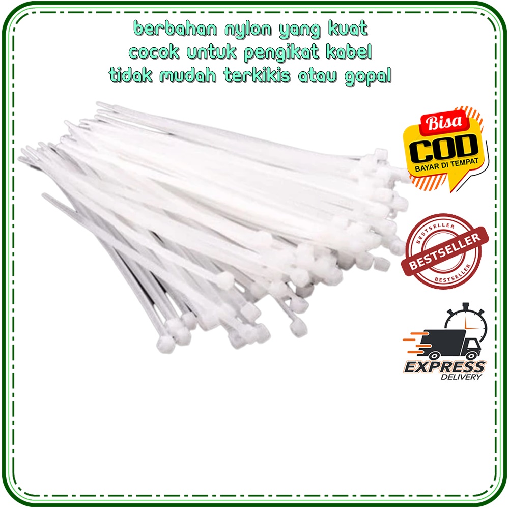 CABLE TIES 2 5MM X 250MM KABEL TIS 2 5MM X 25CM TIE NYLON ISI 100 PCS