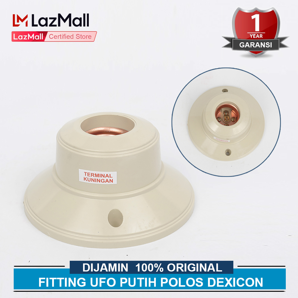 Fitting Ufo Putih Polos Dexicon Fitting Plafon E Fitting Lampu