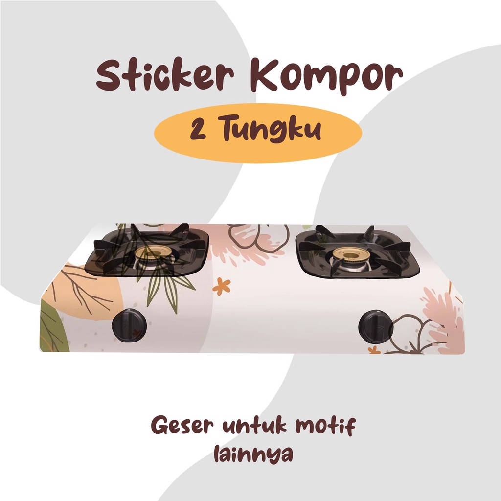 Wallpaper Kompor Stiker Kompor Sticker Kompor 2 Tungku Motif Daun