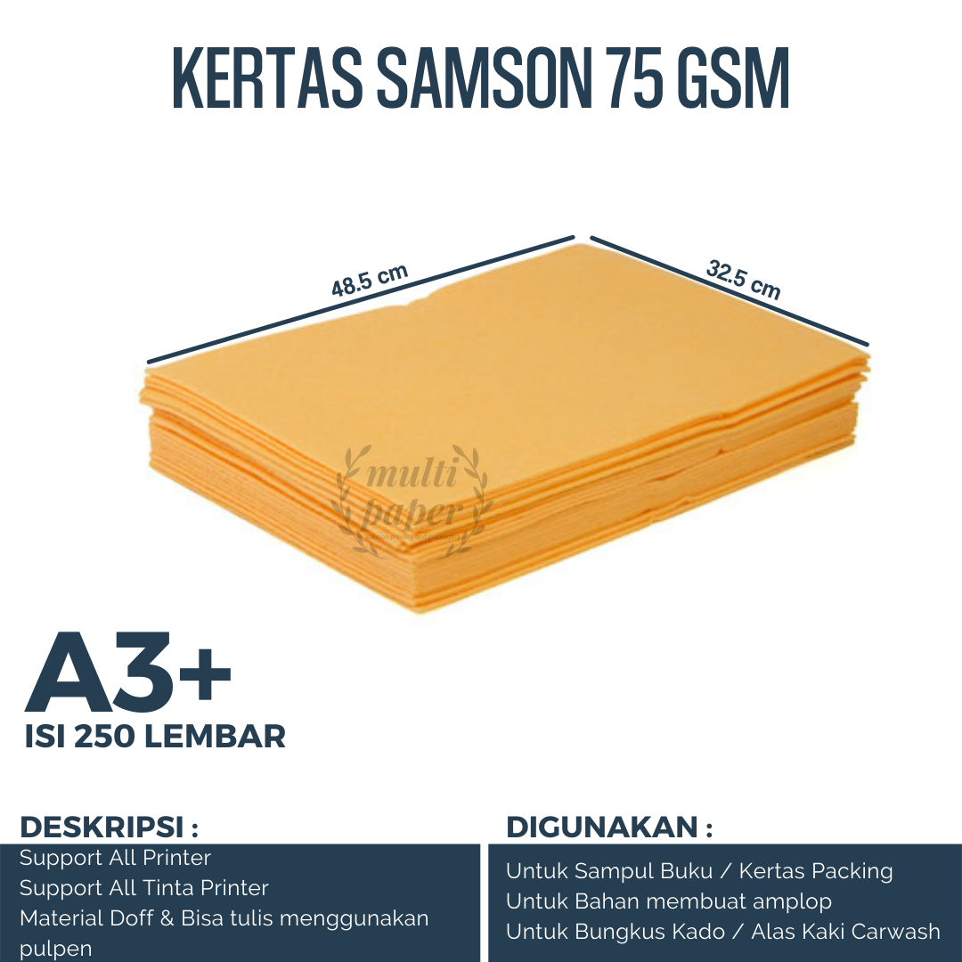 Multi Paper Kertas Samson A3 Plus Isi 250 Lembar Kertas Samson Coklat