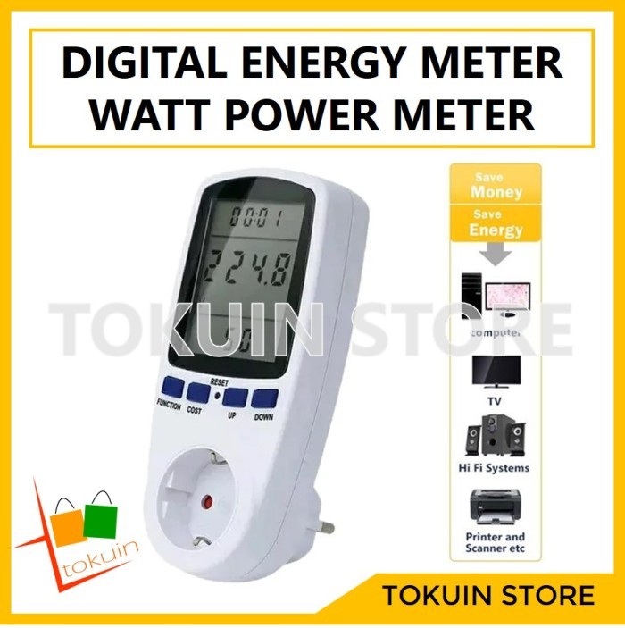 POWER KWH METER AMPERE VOLT WATT METER LISTRIK STOP KONTAK DIGITAL BISA