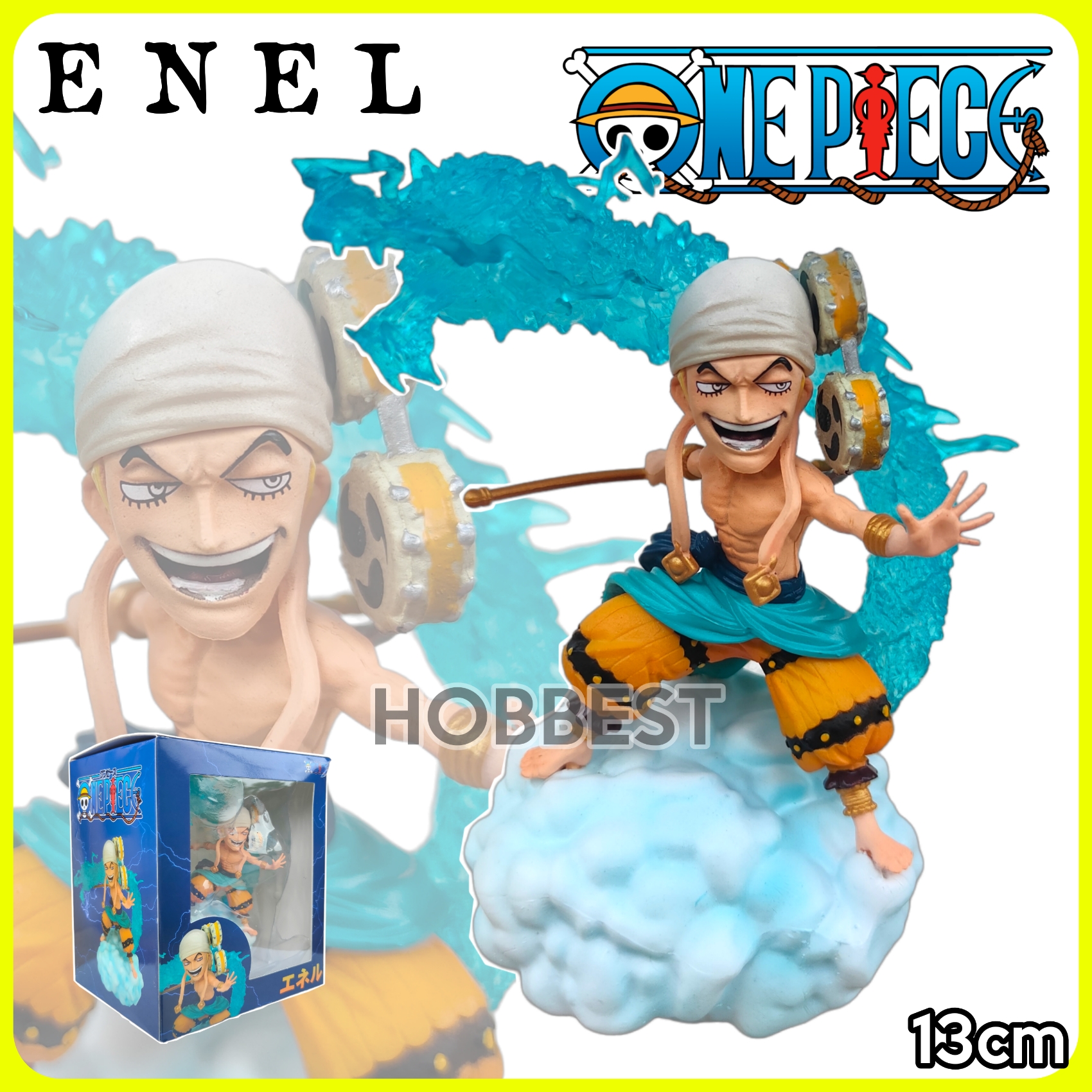 Action Figure ONE PIECE GOD ENEL Miniatur Pajangan Mainan Topper