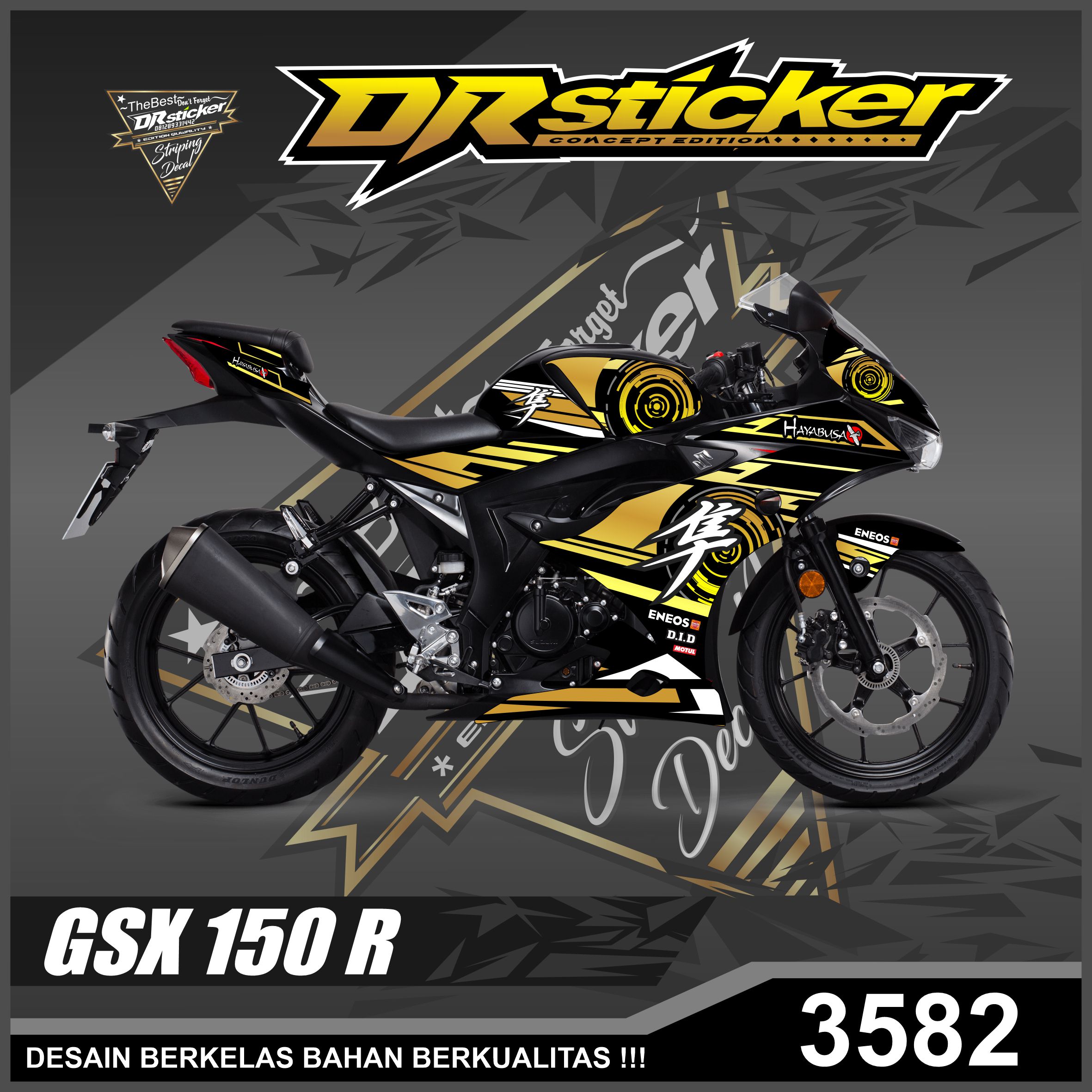 Striping Stiker Motor Suzuki Gsx R Lis Variasi Hayabusa