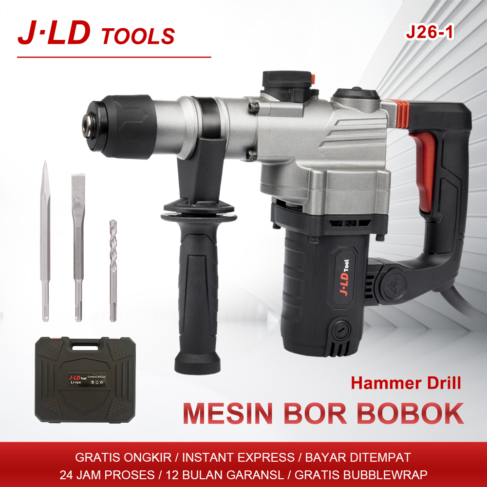 JLD Mesin Bor Listrik J26 1 Hammer Drill Listrik 1200W Mesin Bor Bobok