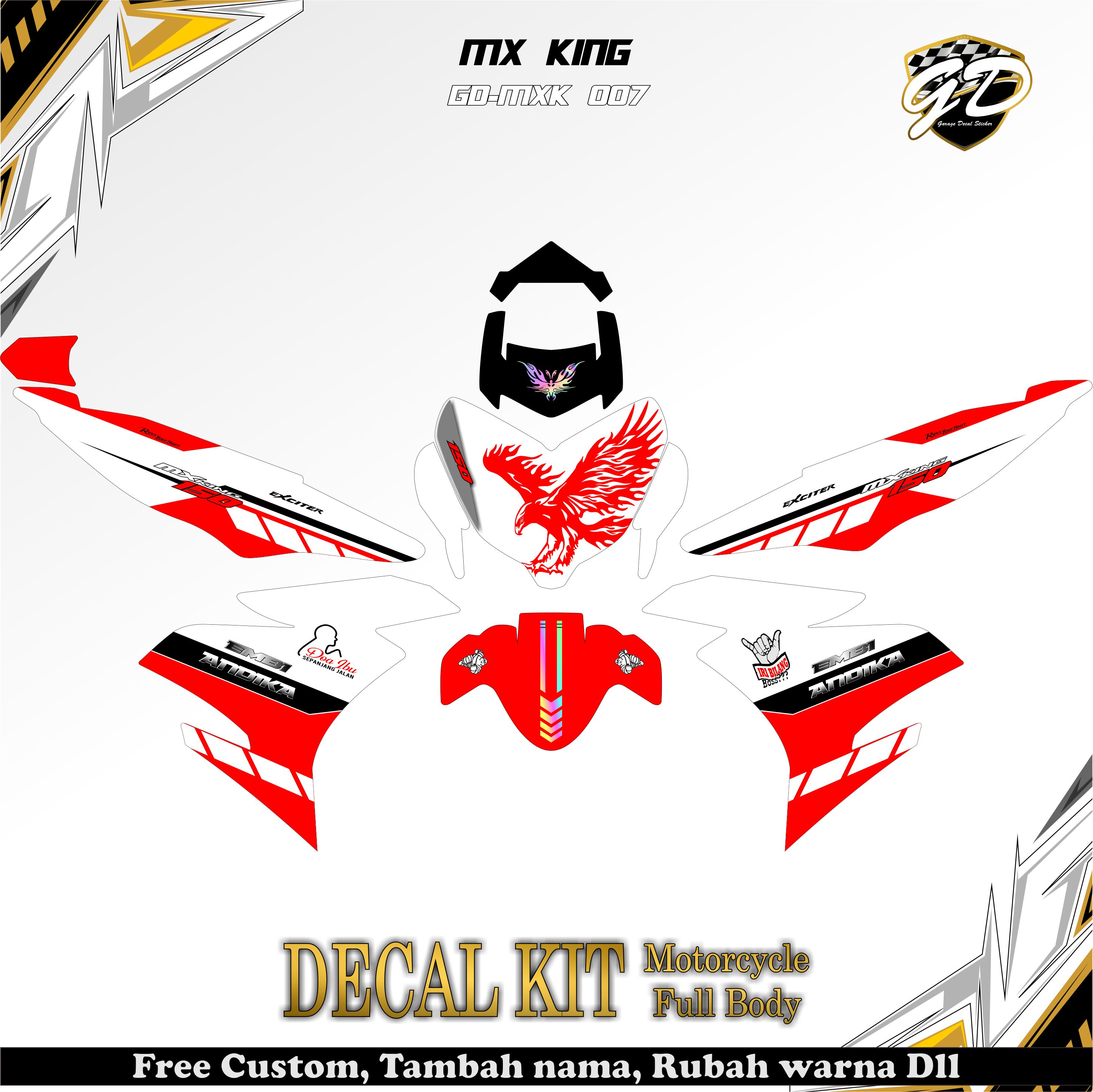 Decal MX King 150 Full Body Decal Jupiter MX 150 Full Body GD MXK 007