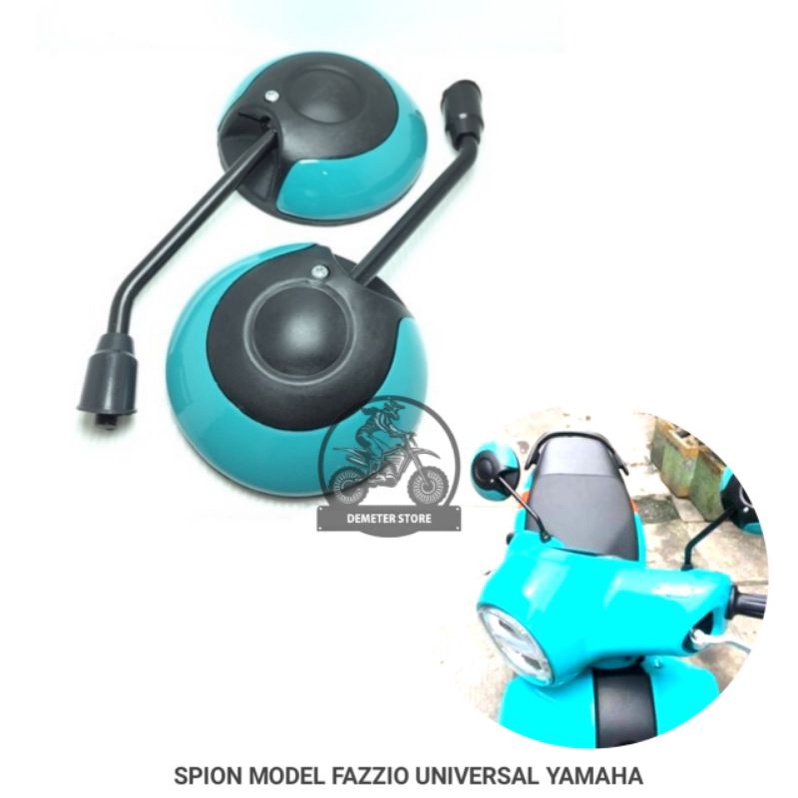 Kaca Spion Motor Model Fazzio Bulat Tangkai Panjang Spion Fino Scoopy