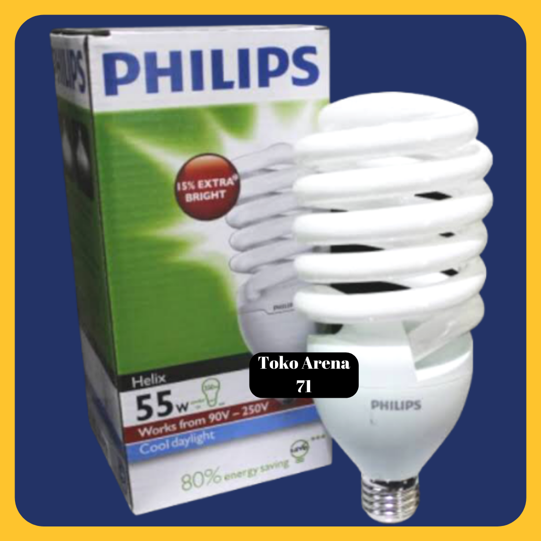 Lampu Philips Helix Tornado Spiral Ulir 55W 55 Watt Cool Daylight