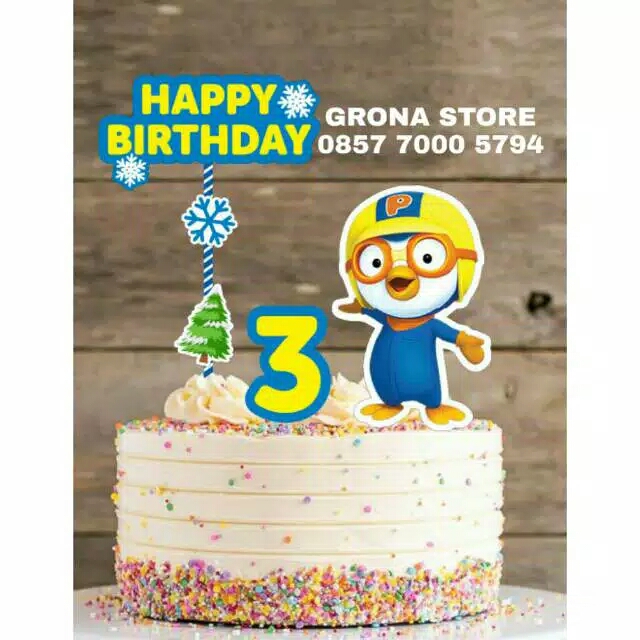 Hiasan Kue Dengan Tema PORORO TOPPER CAKE PORORO Lazada Indonesia