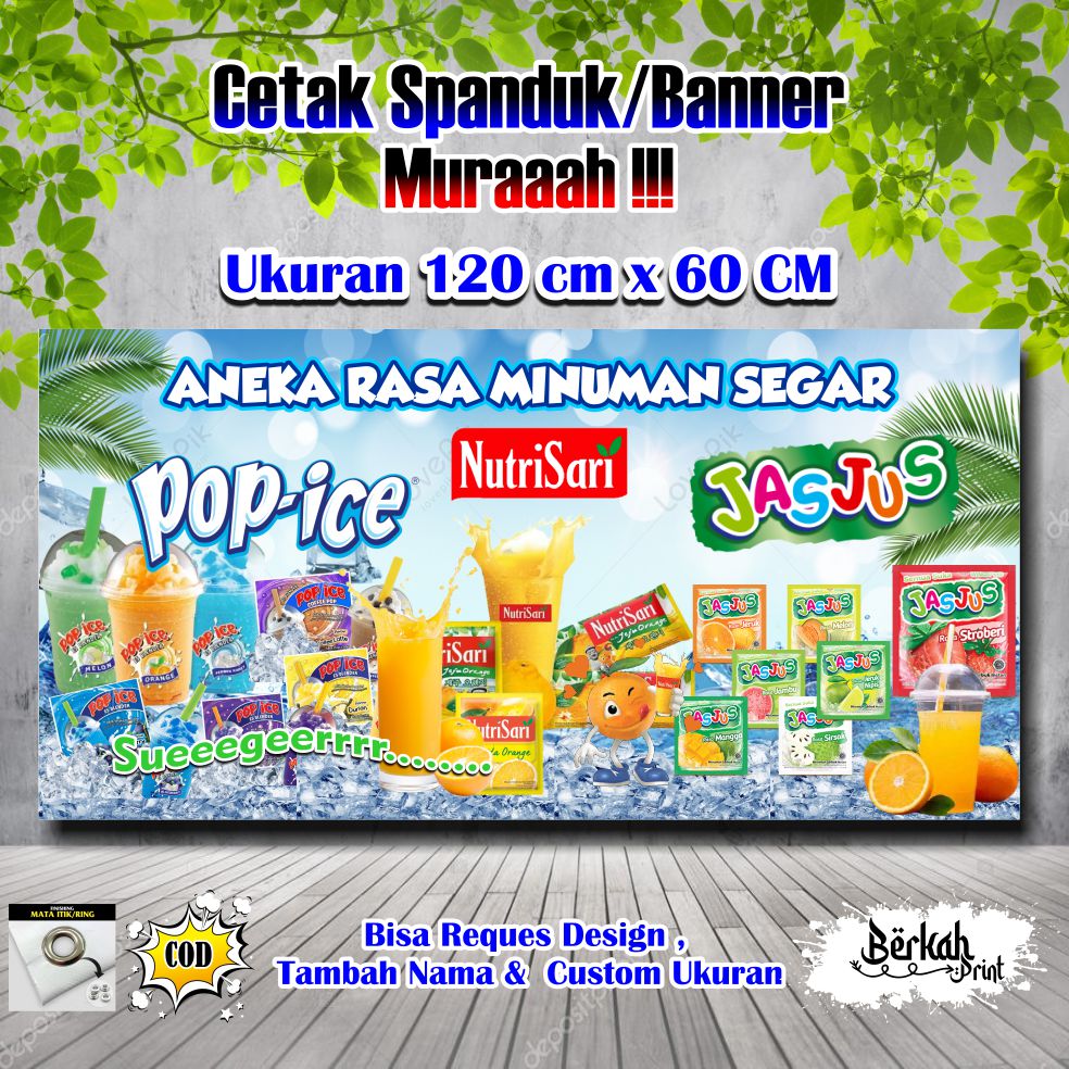 Spanduk Banner Aneka Minuman Segar Ukuran 120 Cm X 60 Cm Lazada Indonesia