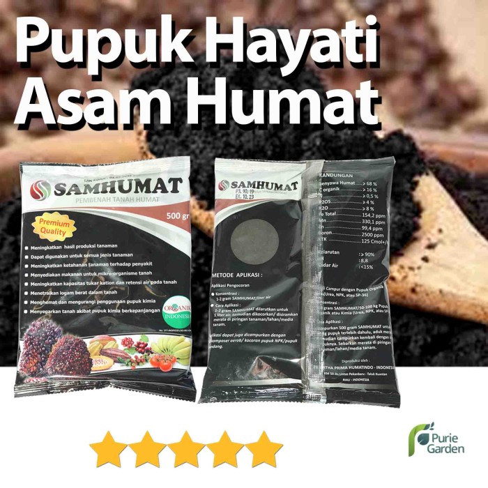 Pupuk Samhumat Pembenah Tanah Humat 500Gr PG TGR Lazada Indonesia