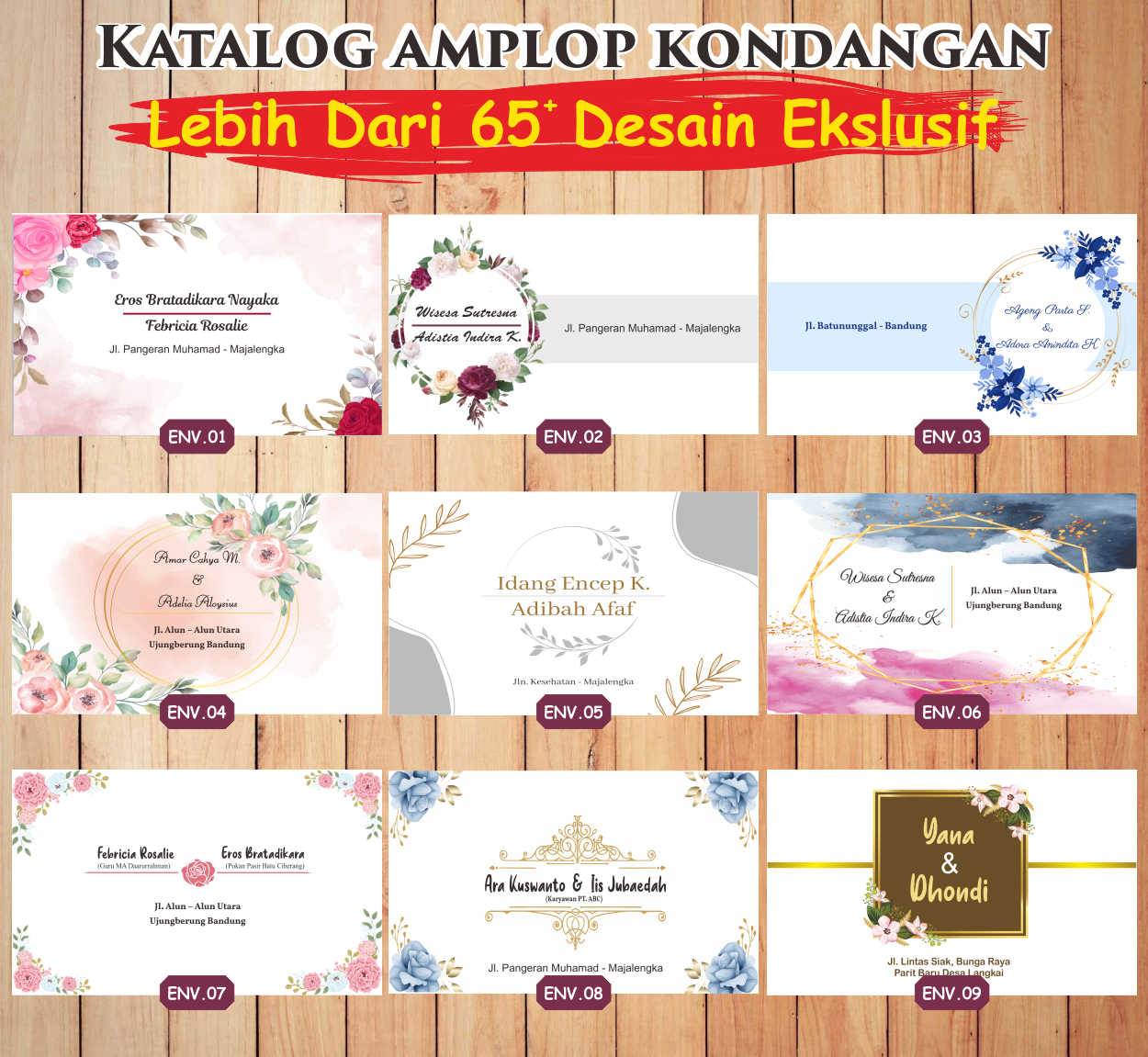 Amplop Kondangan Custom Nama Dan Alamat 1 Pack Isi 25 Pcs Lazada