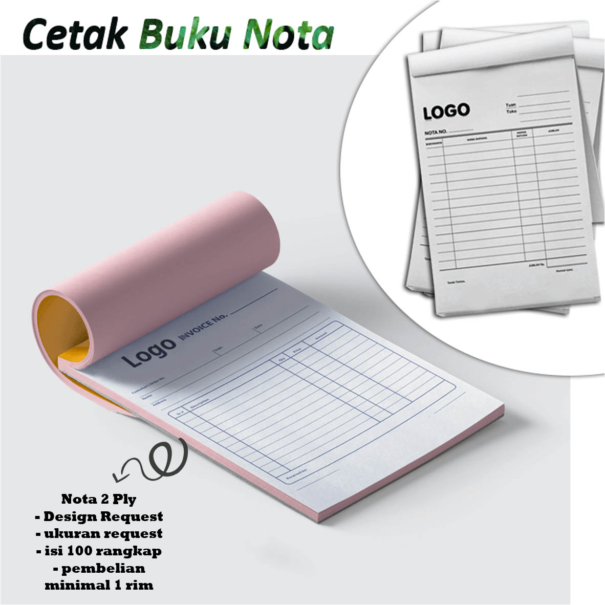 Nota Kontan Nota Polos Ncr Ply Ply Harga Rim Ukuran Request