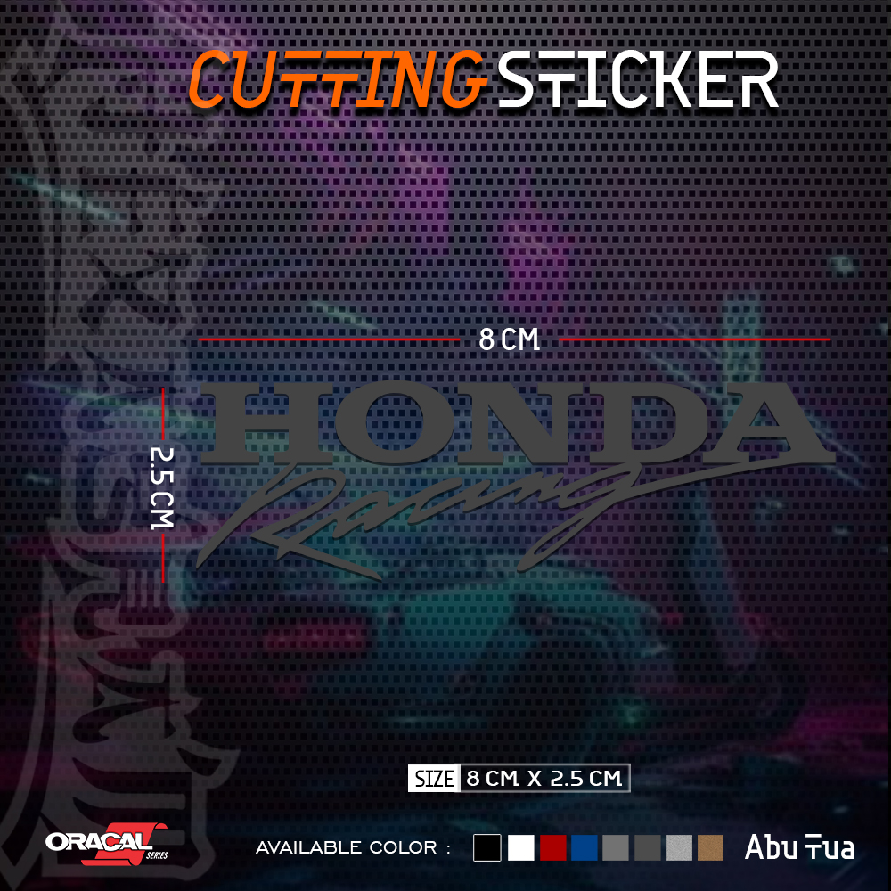 Cutting Sticker HONDA RACING Text Stiker Tulisan HONDA RACING