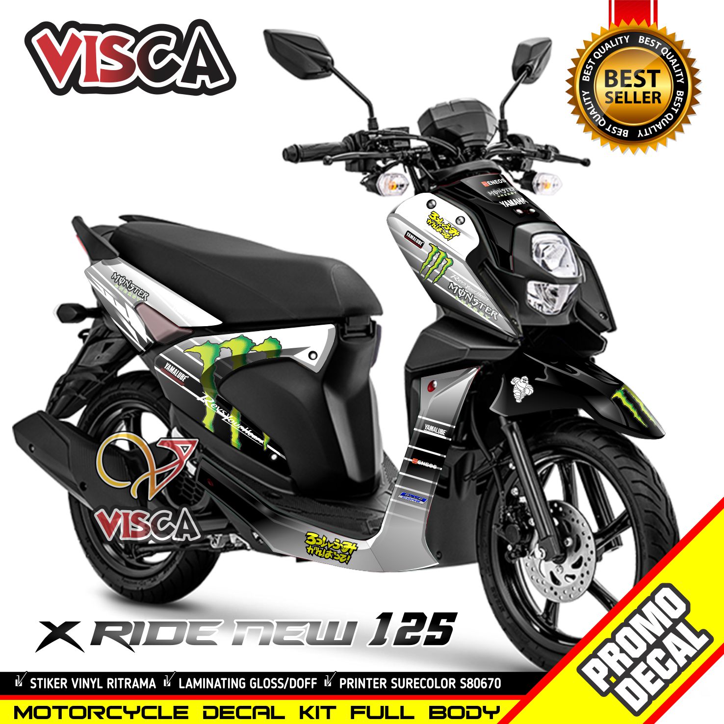 Decal X RIDE New 125 Full Body Stiker X RIDE New 125 Striping X RIDE