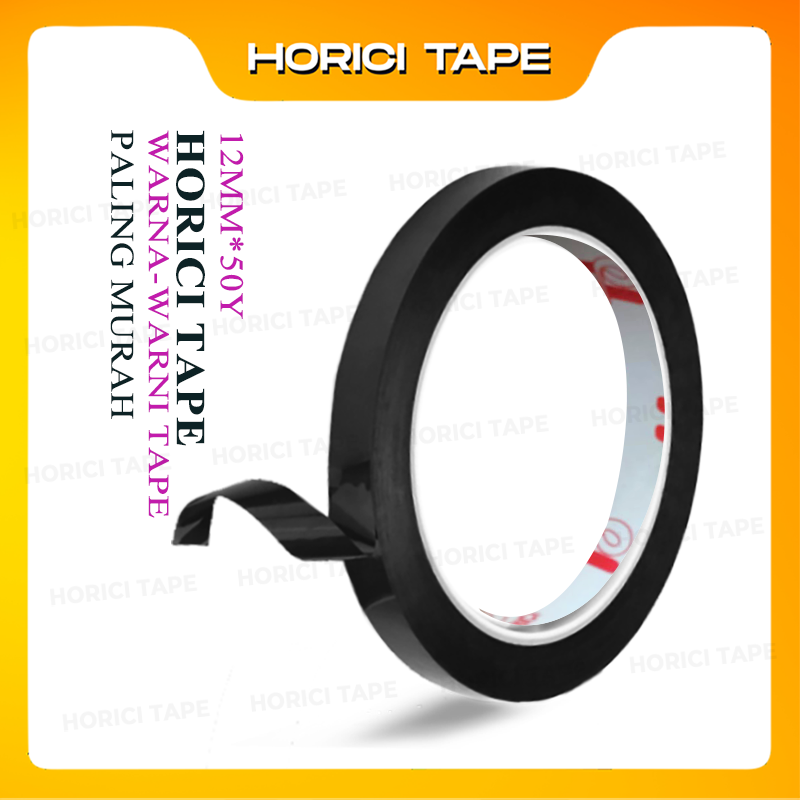 Horici Tape 12Mm 50Y Warna Warni Perekat Murah Super Kuat Lakban