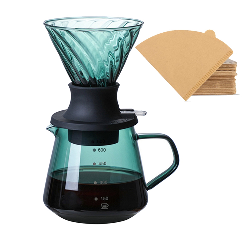 Immersion Dripper Switch Glass V60 Pour Over Coffee Pot Coffee Drip