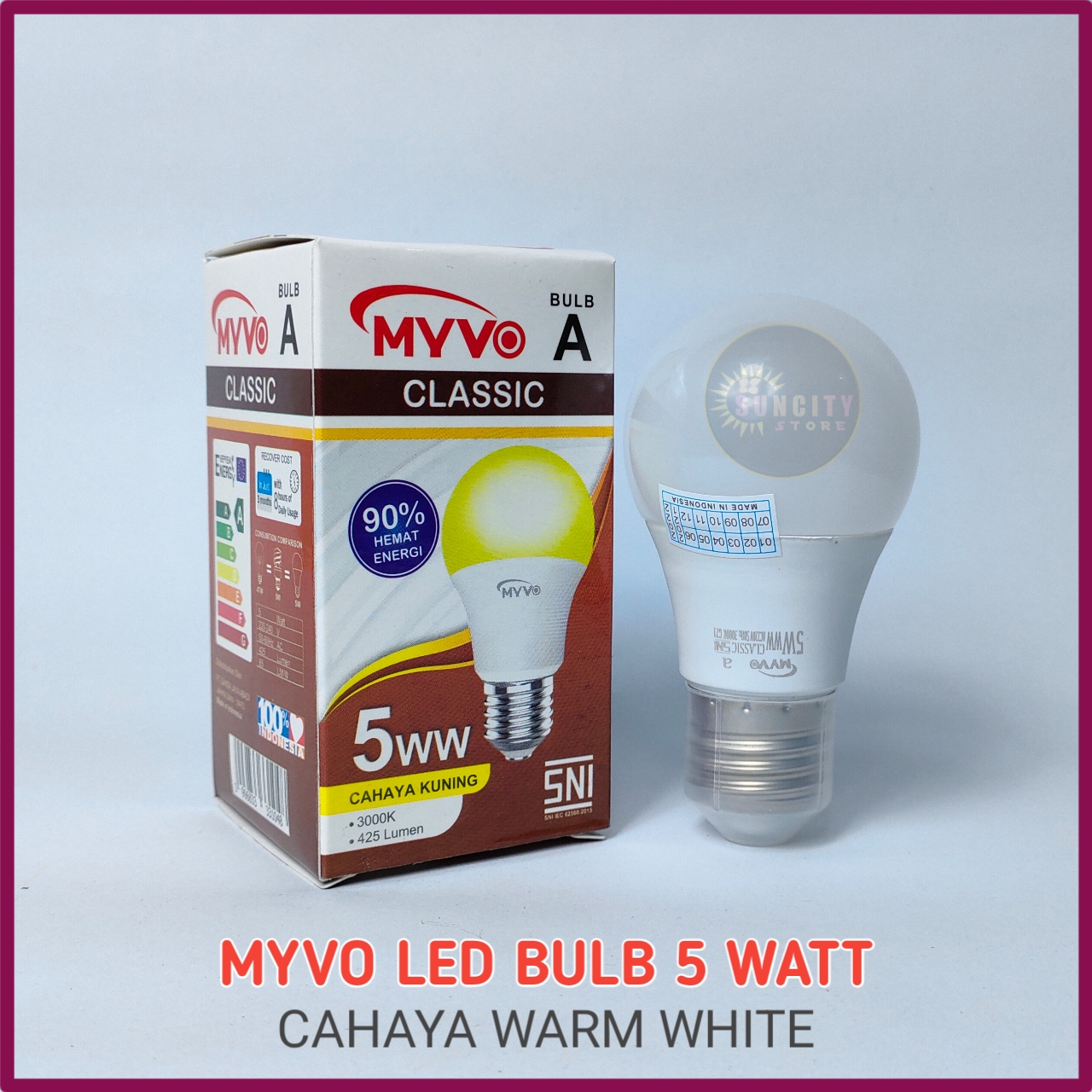 Myvo Lampu Led Bulb Classic Watt Cahaya Kuning Lazada Indonesia