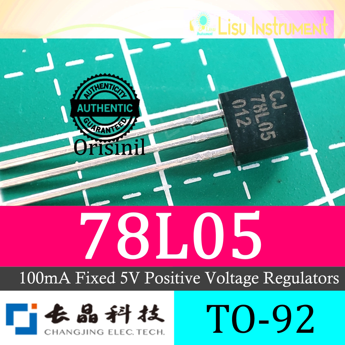 WS78L05 78L05 Voltage Regulator 5V 100mA Transistor Triode TO 92