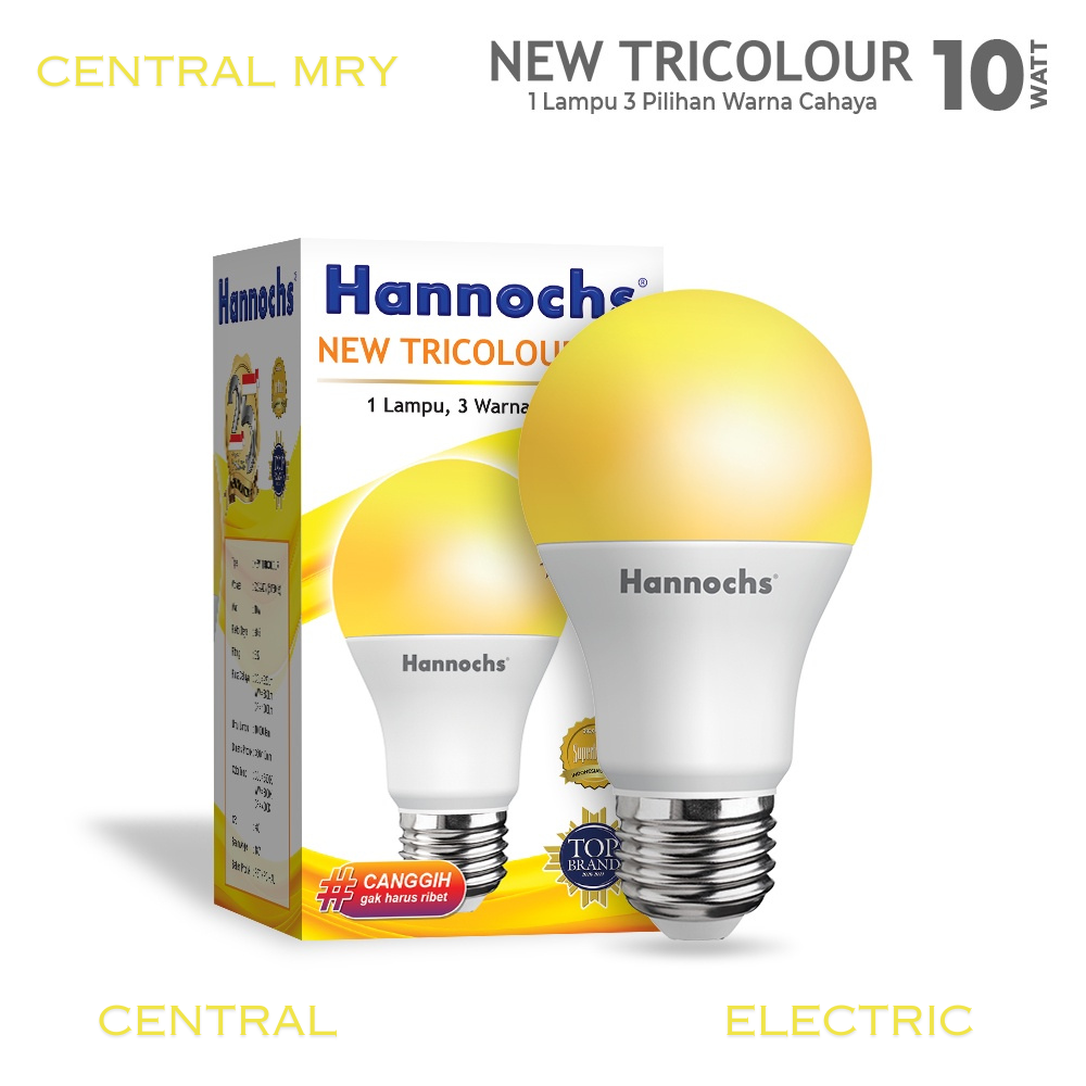 Led Bulb New Tricolour Watt Lampu Led Lampu Pilihan Warna