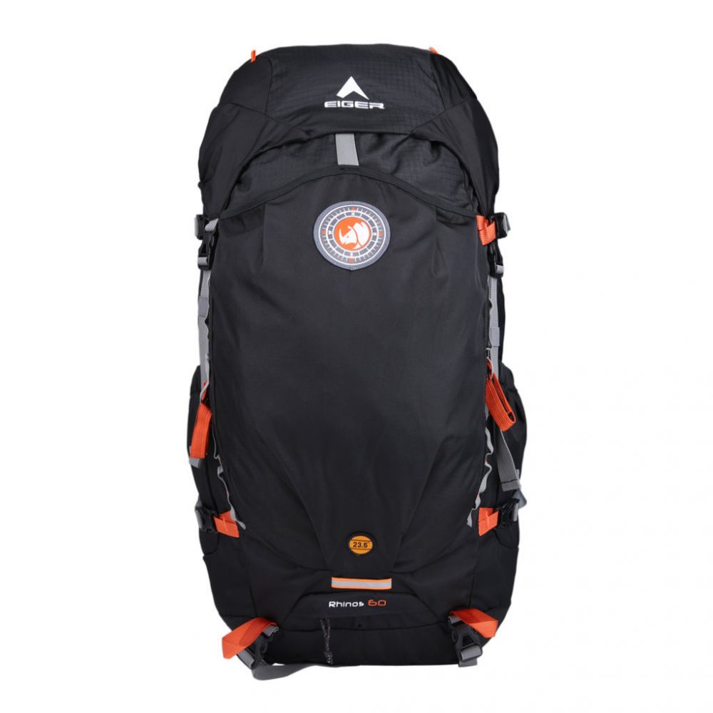 CARRIER EIGER RHINOS 60L ORIGINAL BERGARANSI FREE RAINCOVER TAS GUNUNG