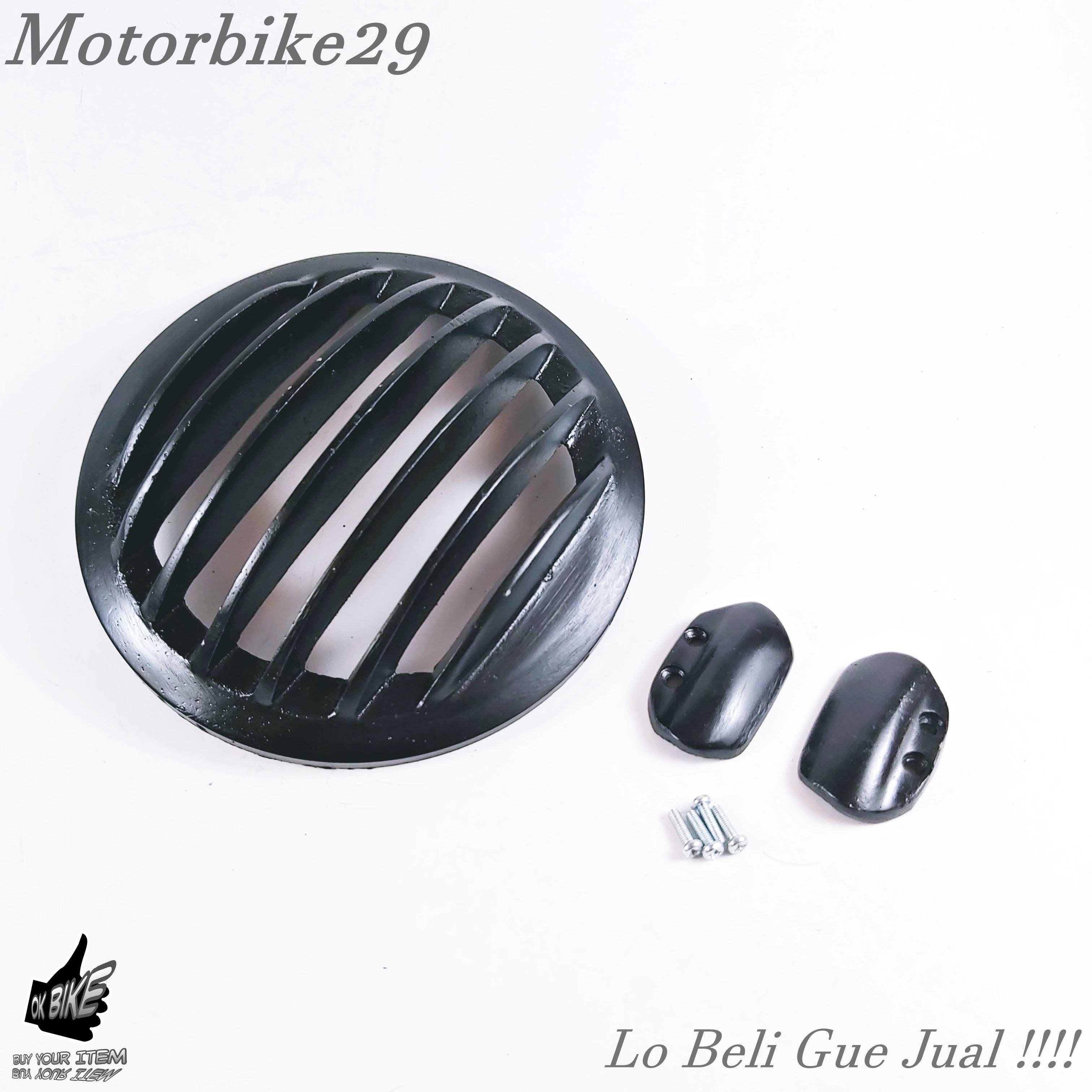 Grill Lampu Honda CB GL Dll Hitam 5 Inc Tralis Tutup Headlamp Honda Retro Jadul Custom