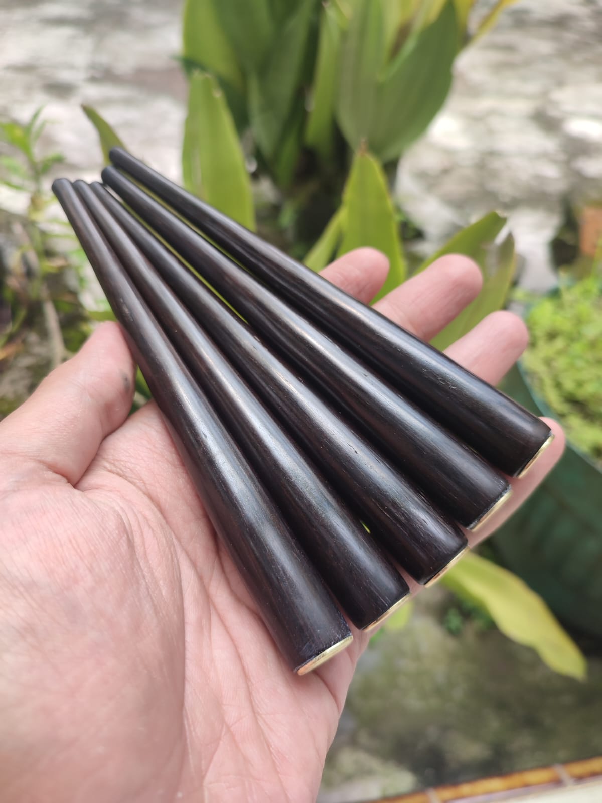 Pipa Rokok Kayu Kelor Hitam Asli Pipa Once Padudan Panjang 15 Cm Polos