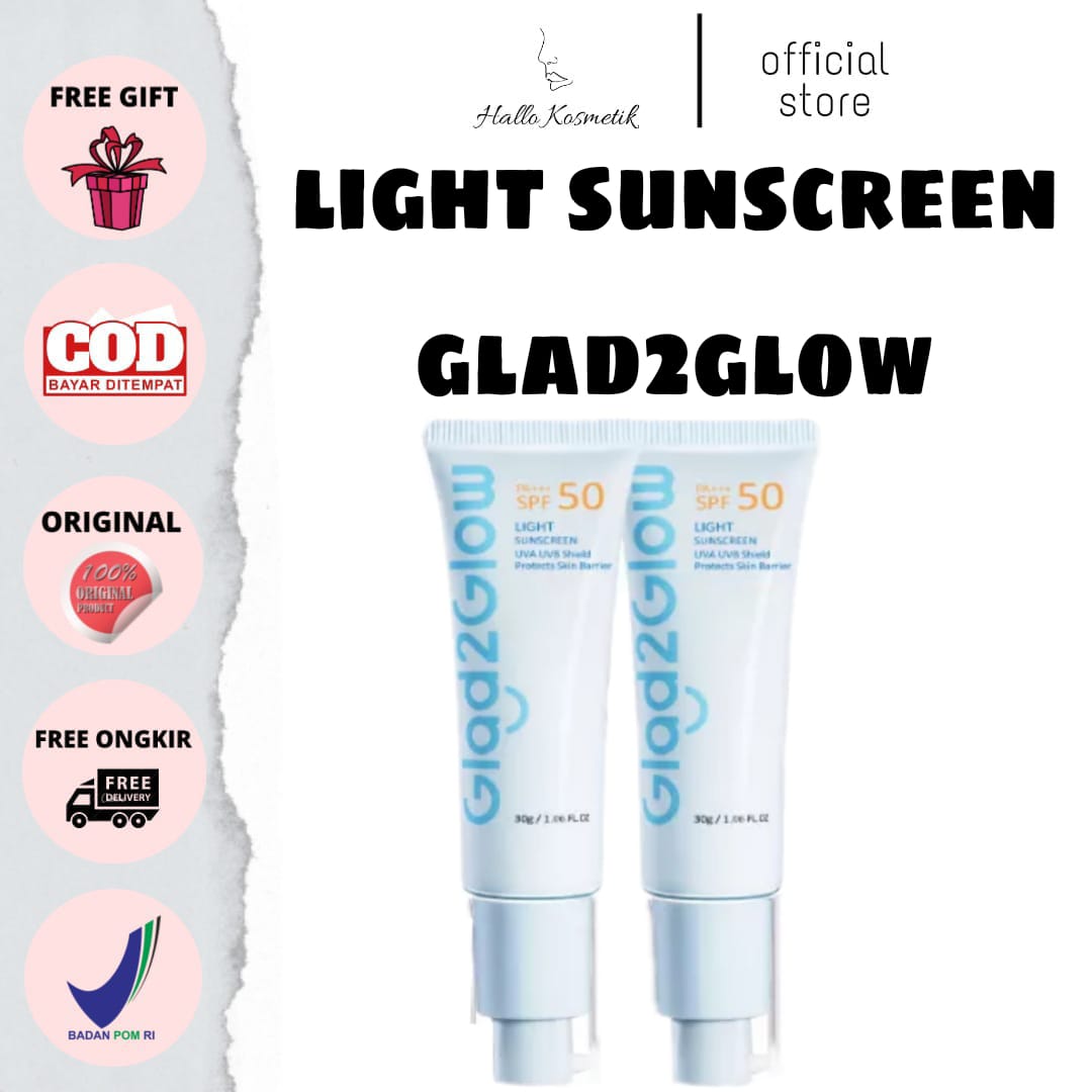 Glad2Glow Light Sunscreen Gel Spf50 Pa Lazada Indonesia