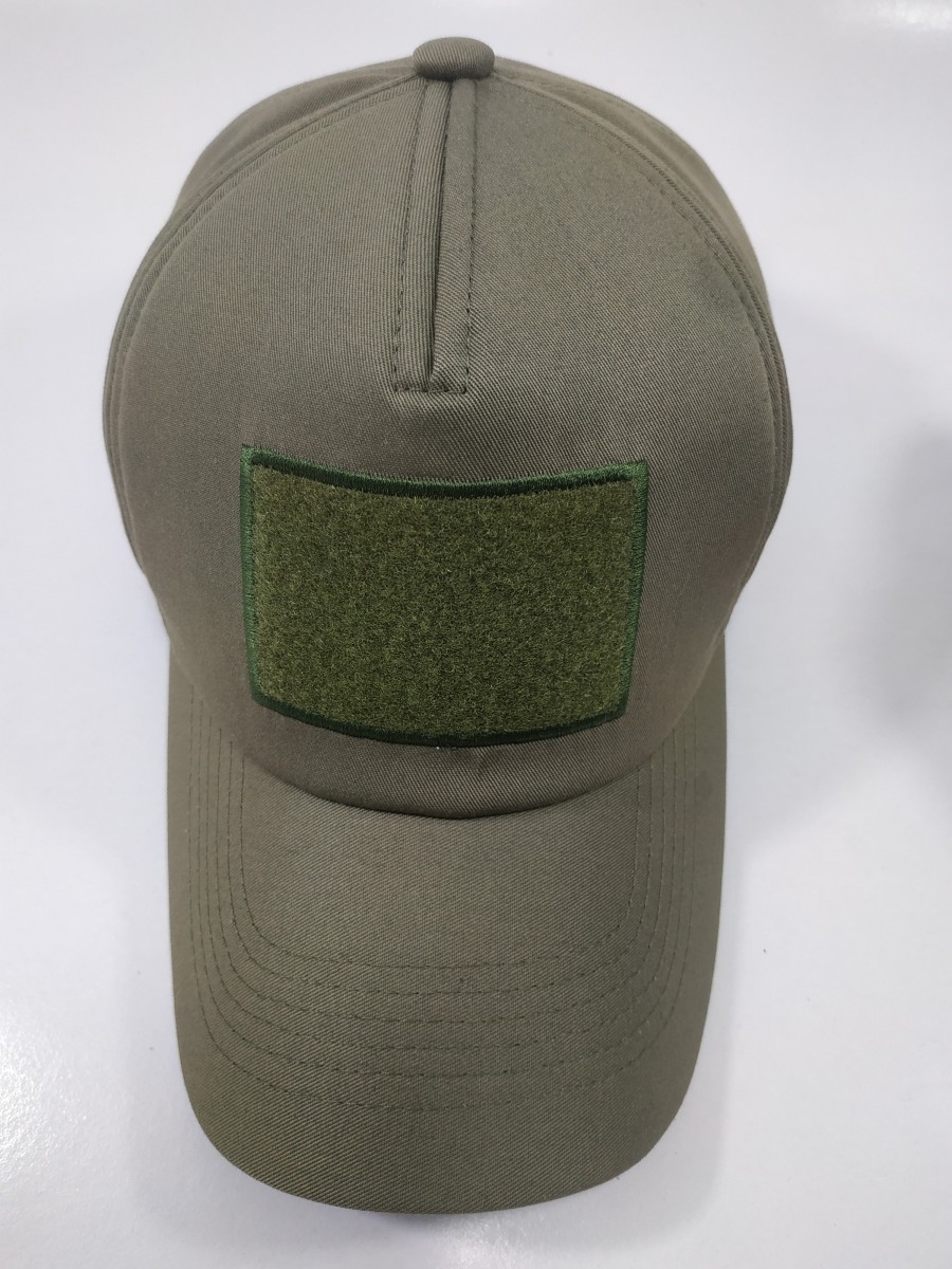 TOPI TACTICAL TNI AL BORDIR VELCRO KOTAK TWILL LAMINASI WARNA ARMY