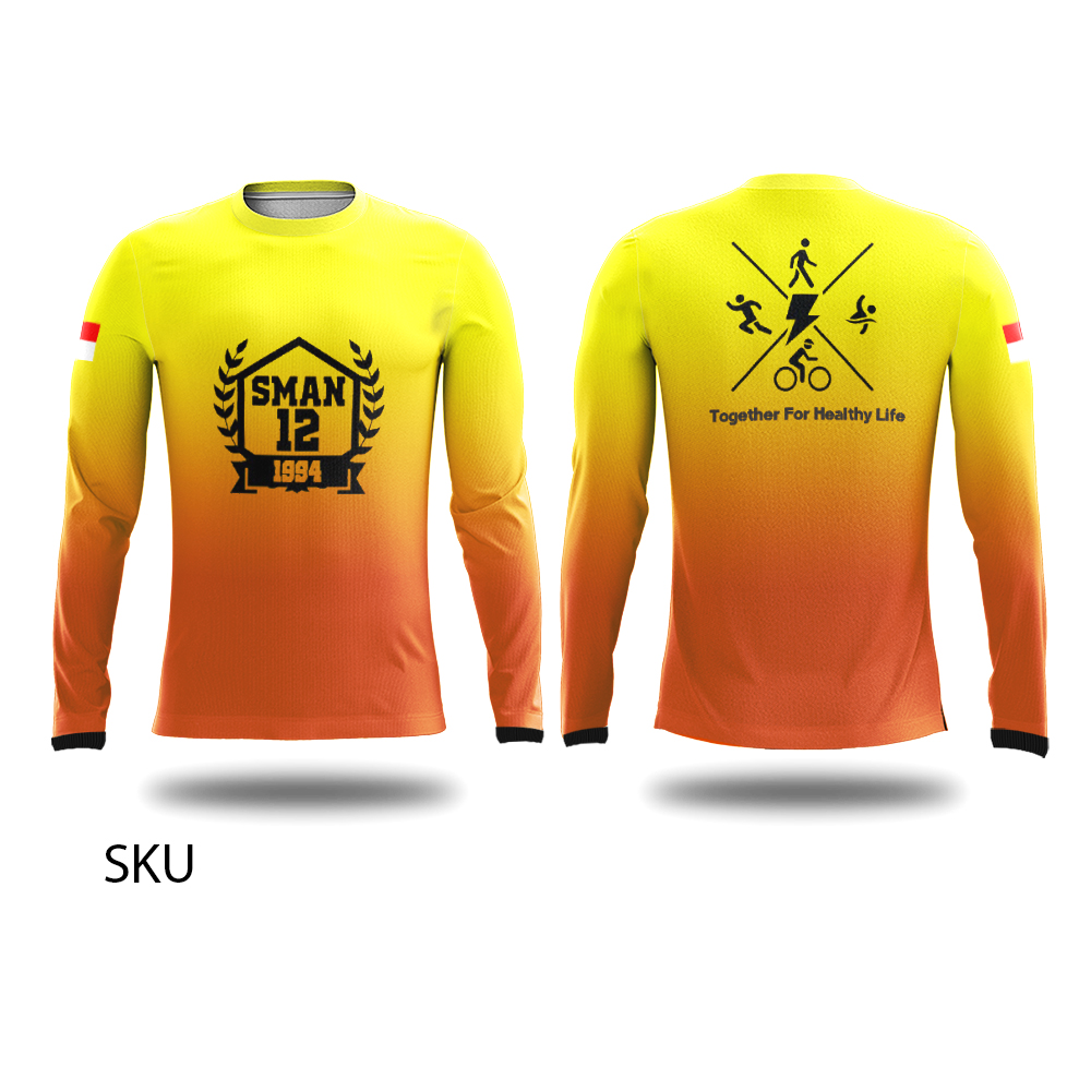 Kaos Baju Jersey Custom Premium Lengan Panjang Polos Sepeda Lipat Gowes