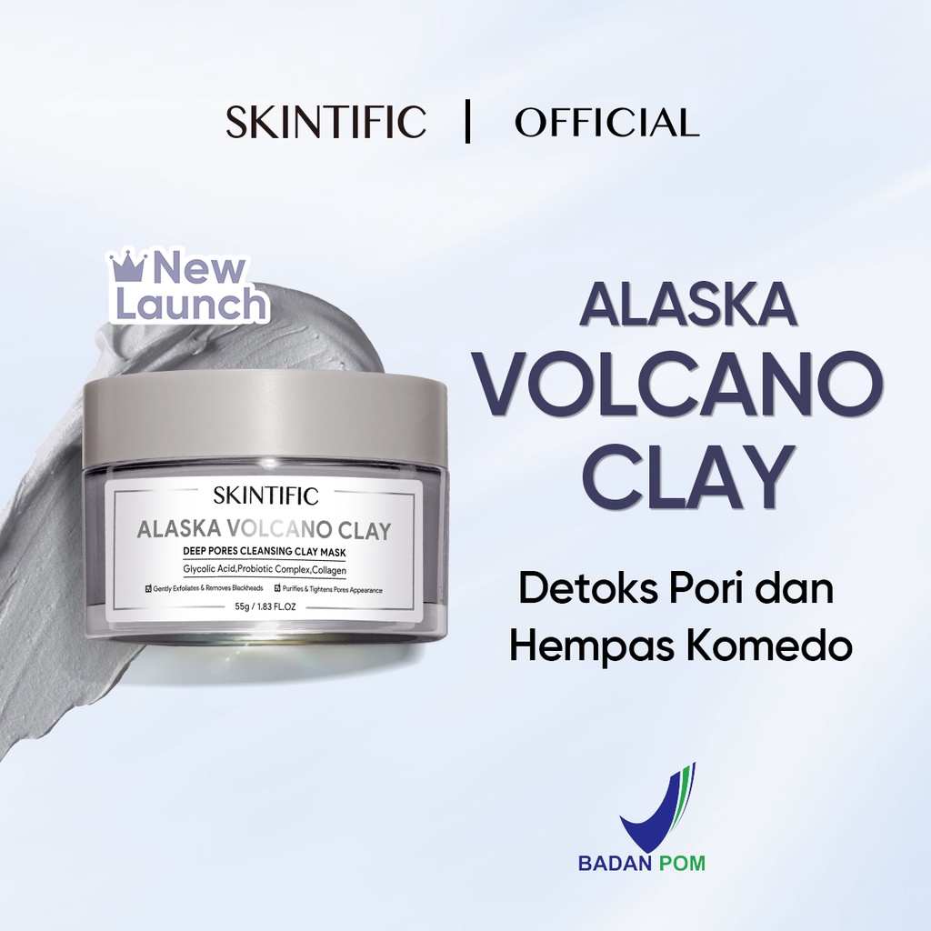 SKINTIFIC ALASKA VOLCANO CLAY MASK Deep Pores Cleansing Clay Mask 55gr