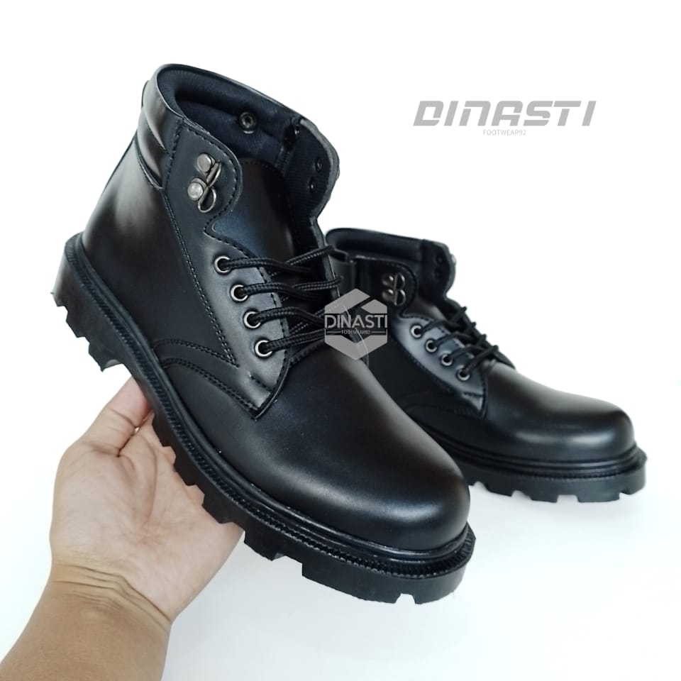 Sepatu Pria PDH Radial Boot Formal TSR 02 Hitam Dop Dinas Harian Indoor