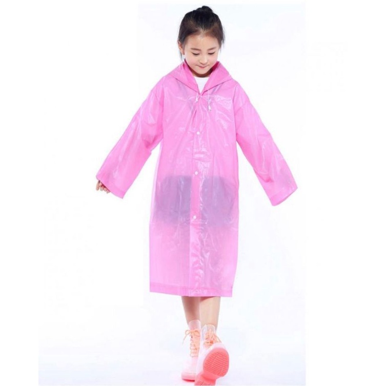 Jas Hujan Plastik Eva Raincoat Poncho Terusan All Size Transparant