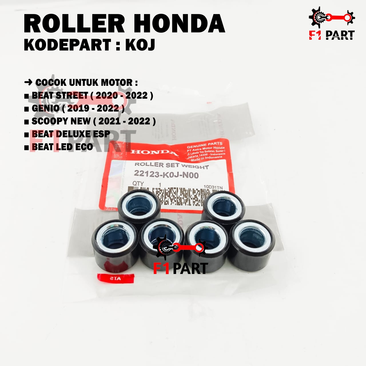 Roller KOJ Honda Genio Beat Deluxe Esp Beat Led Eco Beat Street Scoopy