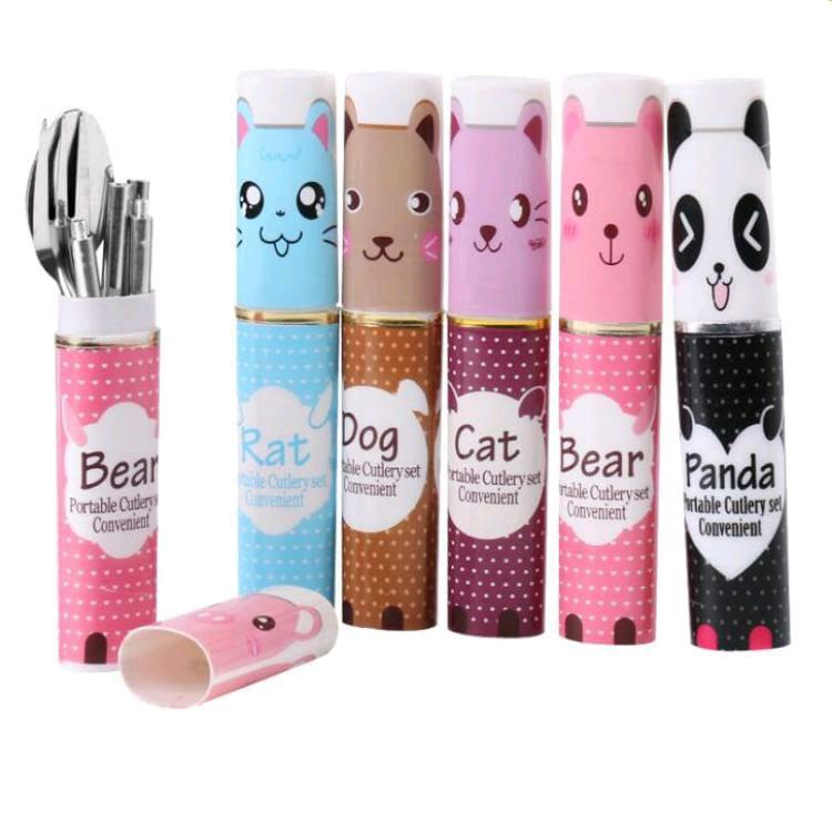 Sneakers World 10 (sepuluh) pcs set box Souvenir bingkisan gift parcel goody bag kado pernikahan pesta ulang tahun ultah wedding birthday party souvenir 4in1 Set Peralatan Makan : Sendok + Garpu + Sumpit + box
