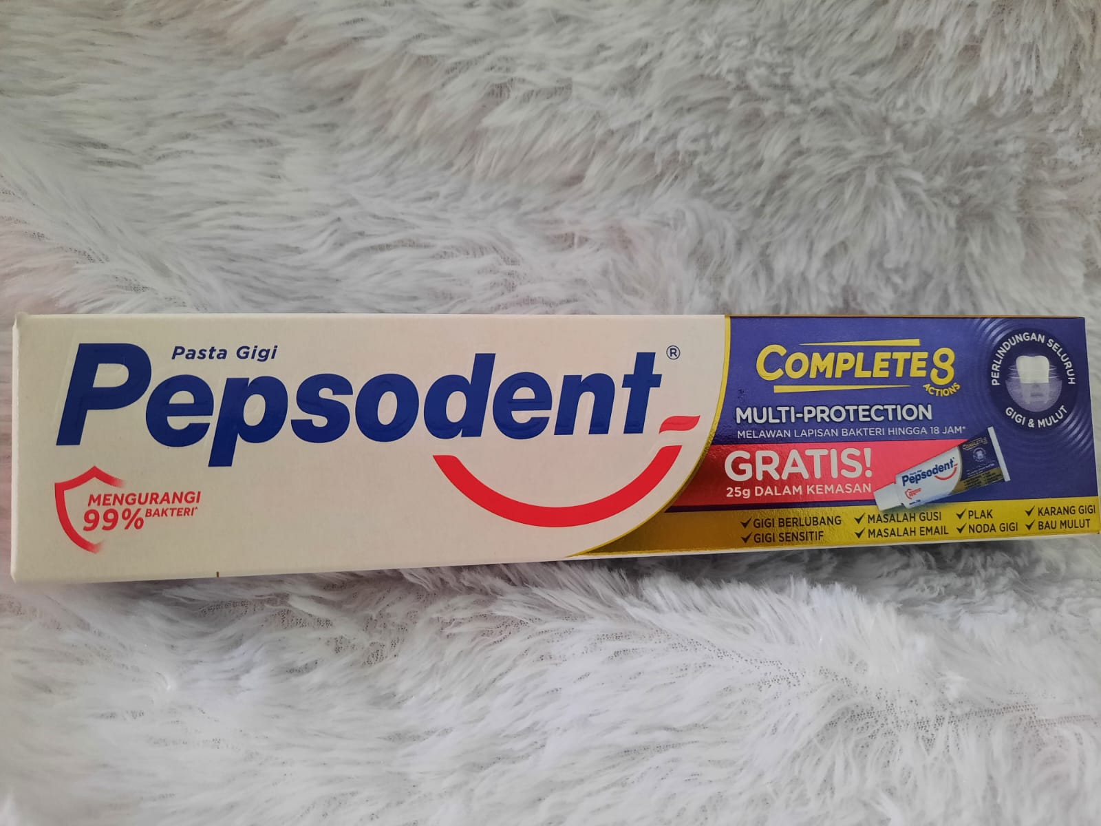 Odol Pepsodent Complete Gram Pasta Gigi Gratis Gr