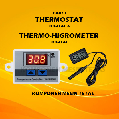 Paket Thermostat Termostat Digital XH W3001 Thermometer Termometer