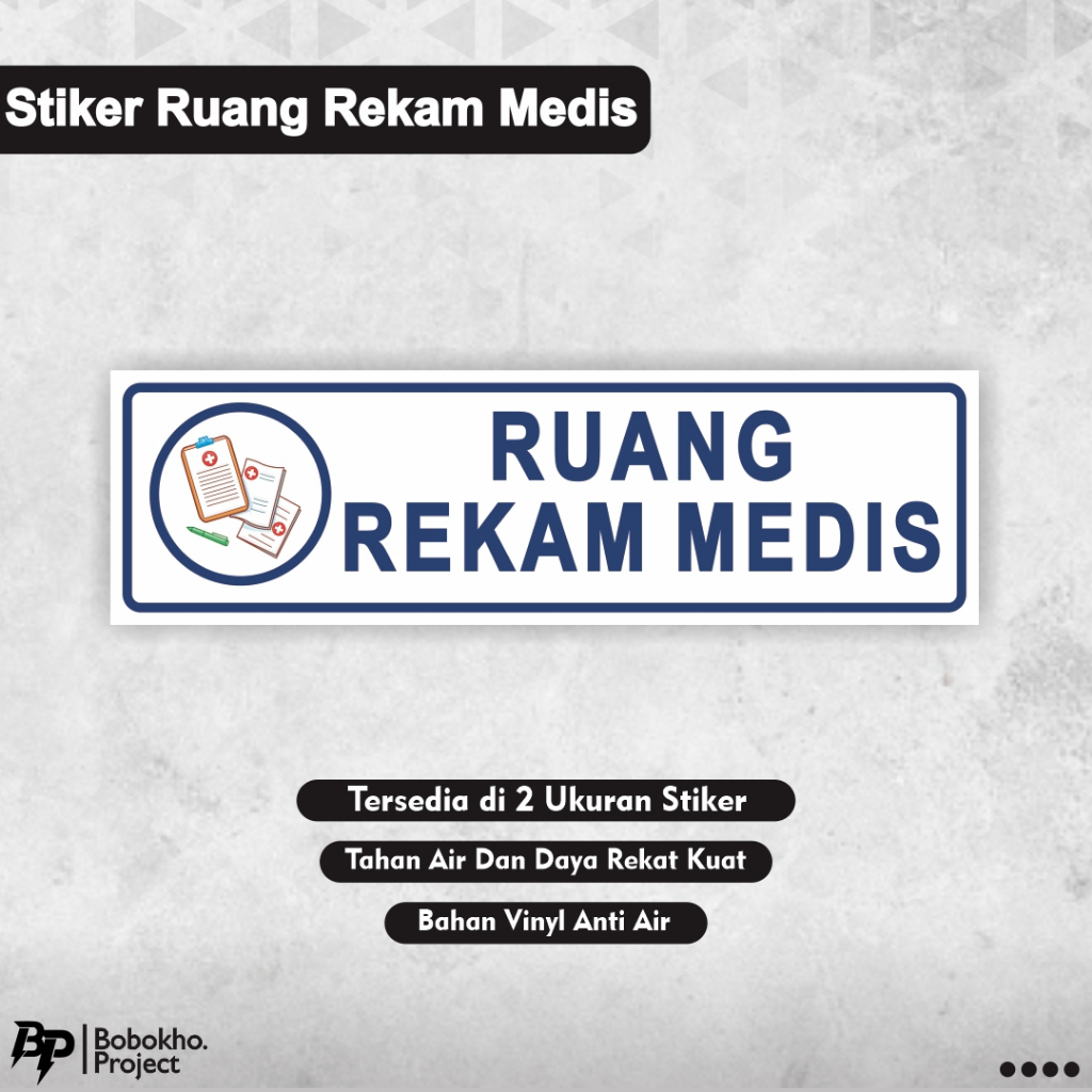 Stiker Ruang Rekam Medis Stiker Medis Stiker Ruang Dokumen Pasien