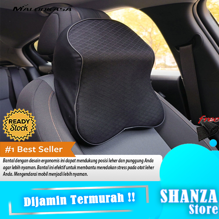 BISA COD Bantal Leher Kursi Semua Mobil Ergonomis Sesuai Posisi Leher