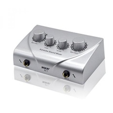 DricRoda Profesional Karaoke Mixer, Portable Mini Digital Audio Suara Mesin Karaoke Echo Mixer Sistem, 2 MIC Input untuk Smart Phone/TV/PC dan Amplifier-Intl