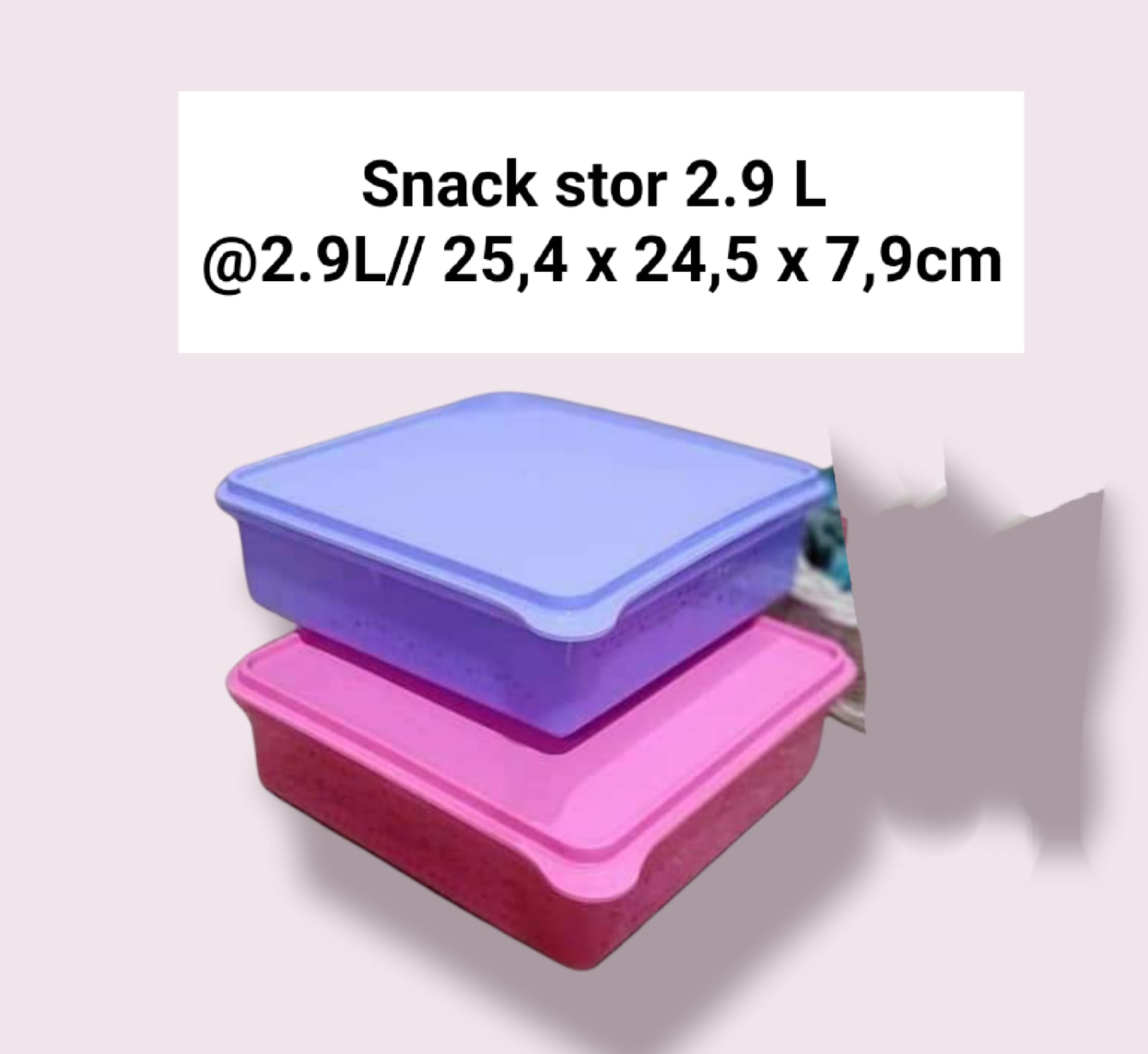 Tupperware Snack Stor Liter Pcs Tempat Kue Dan Cemilan Lazada