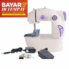 BISA BAYAR DI TEMPAT Mesin Jahit Kecil ADA LAMPU + Pedal Listrik Otomatis Small Electric Portable Adaptor Sewing Machine
