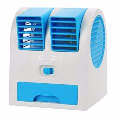 KIPAS AC DUDUK MINI FRAGRANCE FAN 2 BLOWER - Biru
