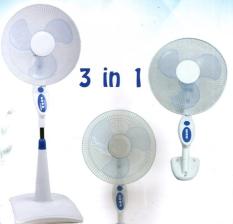 KIPAS ANGIN DINDING MEJA LANTAI BERDIRI STAND FAN NAGOYA Sf-1608 3In1