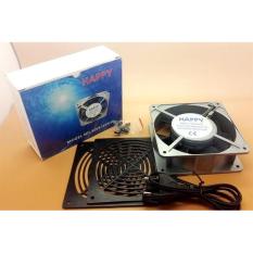 Kipas Angin LISTRIK 12 x 12 Cm HAPPY AC 220V Pendingin Kotak Persegi Coling Fan