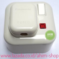 Panasonic AC Stop Kontak + Steker 3 Kaki + Saklar + Neon (Inbow & Outbow)