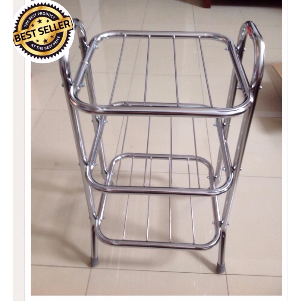 Rak Dispenser Galon Air 3 susun / Rak Rice Cooker / Rak Stailess Steel