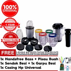 Sharp Blazter Blender SB-TW101P Blender sebaguna all in1 multi fungsi Gratis Pisau Buah + Handsfree Bass + Casing HP Universal + 1set Sendok Besi dan Garpu Besi