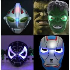 Topeng Nyala LED Iron Man Patriot Power Rangers Spiderman Barang Unik China Reseller Murah